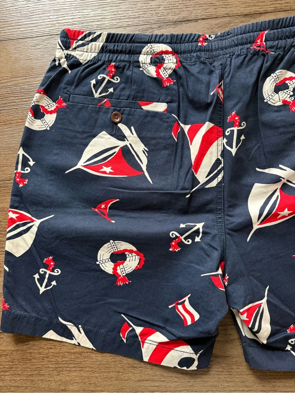JCrew - Men’s Navy Blue Shorts with Nautical Print